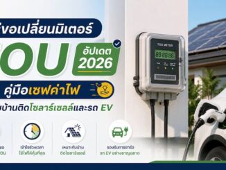 วิธีขอเปลี่ยนมิเตอร์ TOU อัปเดต 2026: คู่มือเซฟค่าไฟสำหรับบ้านติดโซลาร์เซลล์และรถ EV