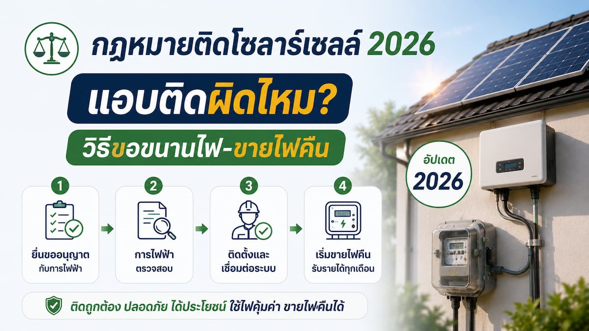 กฎหมายติดโซลาร์เซลล์ 2026